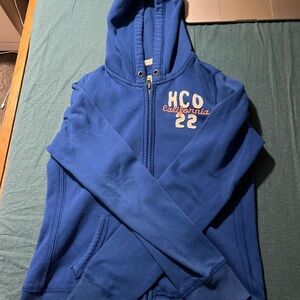 Vintage Hollister HCO Blue Zip-Up Hoodie